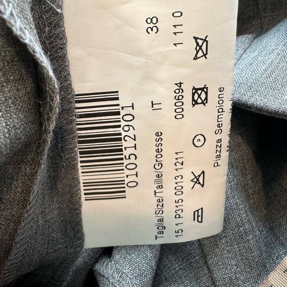 Piazza Sempione Audrey Virgin Wool Pant Gray Old Money Minimalist IT 38 US 2 NWT - Picture 6 of 11